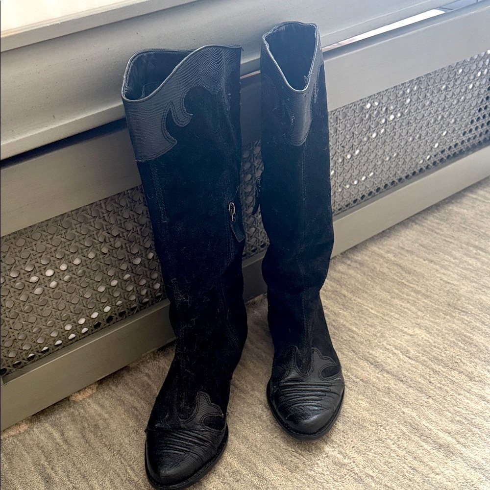 Franco Sarto Black Heeled Boots